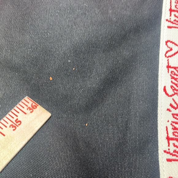 Victoria Secret Black Canvas Tote Bag Classic Large Y2K Pool Bag Travel Utility - Picture 6 of 9